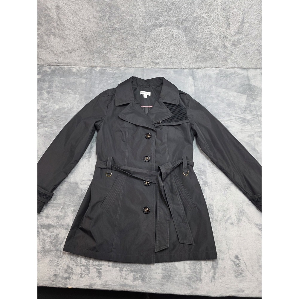 Susan‎ Graver Black Casual Button Down Coat Women's Size XS